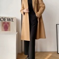 一手货源设计师双面羊绒大衣,品牌折扣店女装货源