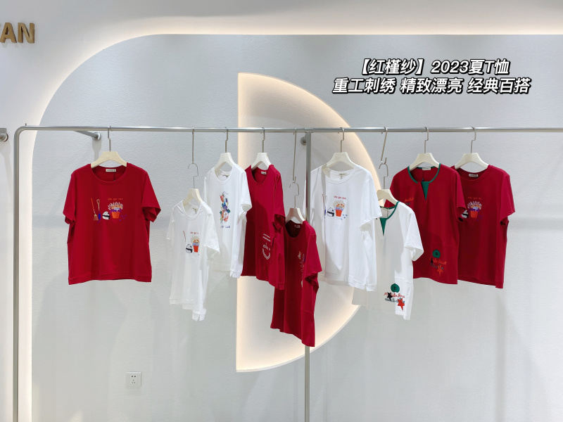 23夏红槿纱T恤 (6)